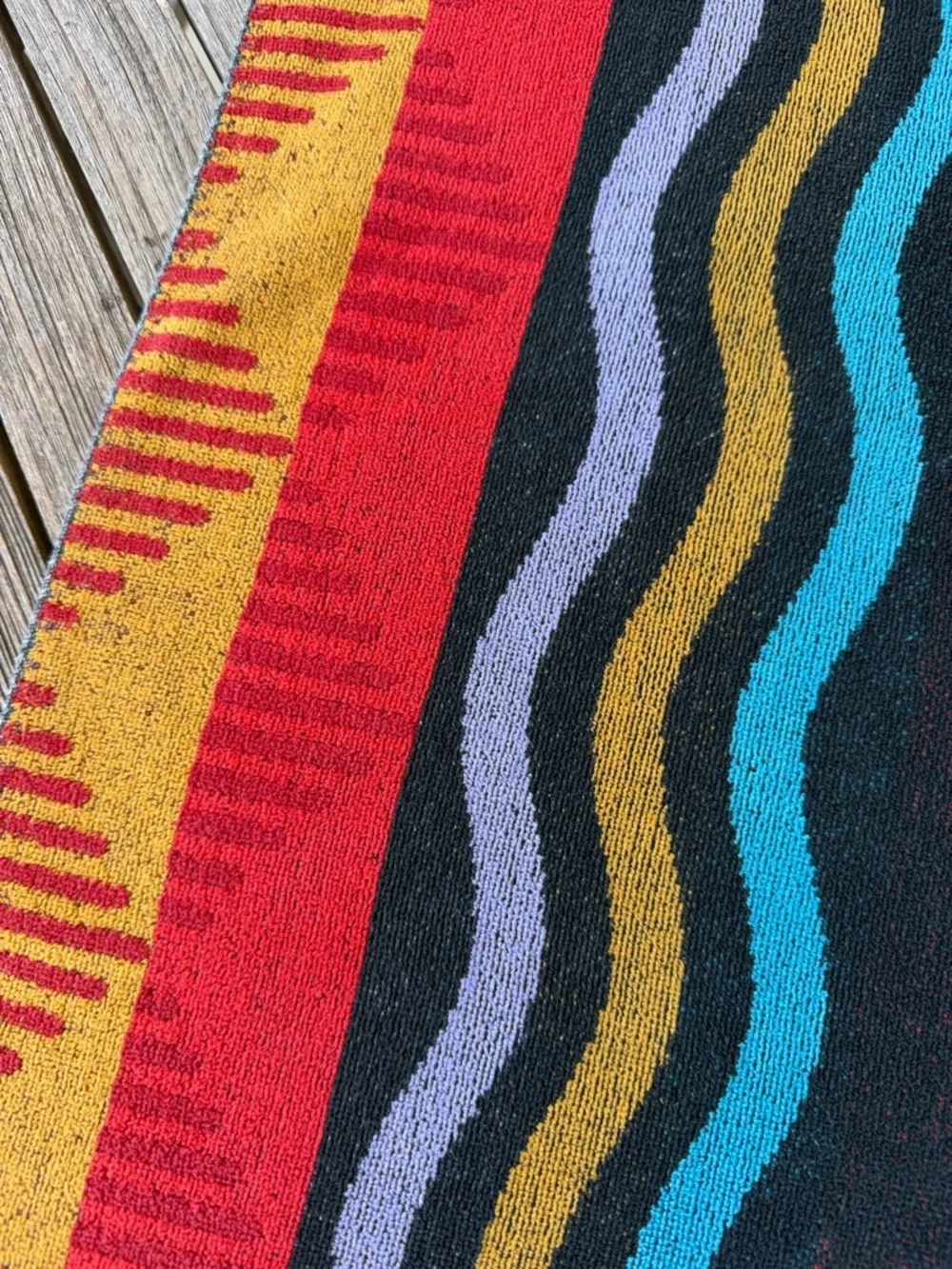 VTG Royal Terry Geometric Southwestern Beach Towel Colorful Brazil 30x60 GUC